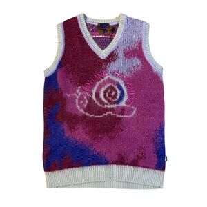 Heaven by Marc Jacobs x Online Ceramics "Scribbly Friends" Sweater vest Lrg NWT